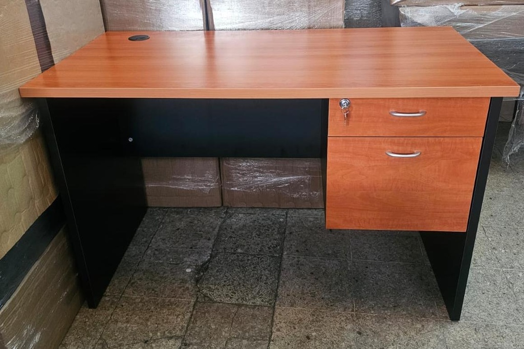ESCRITORIO MELAMINA NATURAL 2 GAVETAS (1.20x0.60mt) 