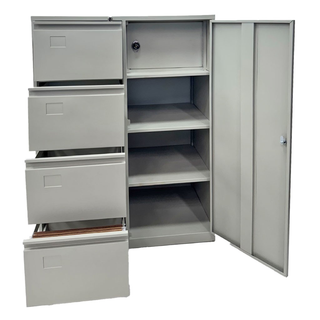 ARCHIVO COMBINADO 4 GAVETAS + CAJA DE SEGURIDAD 0.46*0.71*1.32mt
