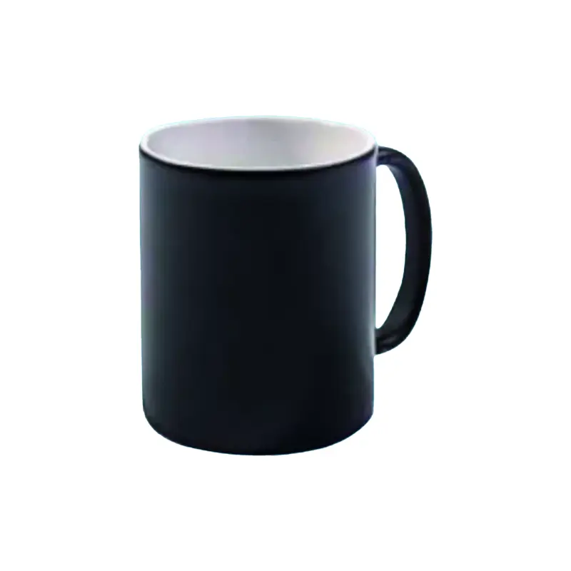 TAZA CERAMICA MAGICA P/SUBLIMINAR NEGRA MATE