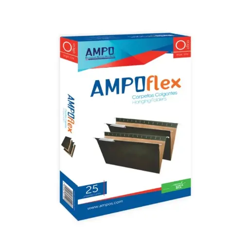 [AMPOFLEX] PENDAFLEX COLOR VERDE CAJA 25 UNIDADES