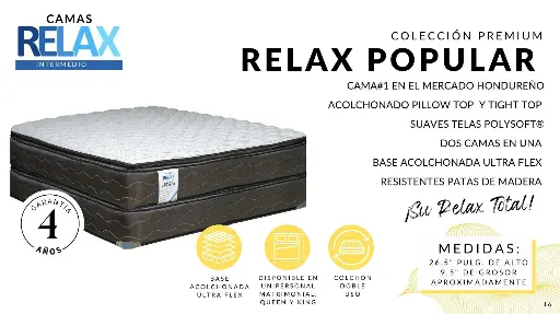 [C-06] CAMA MATRIMONIAL RELAX PUPULAR